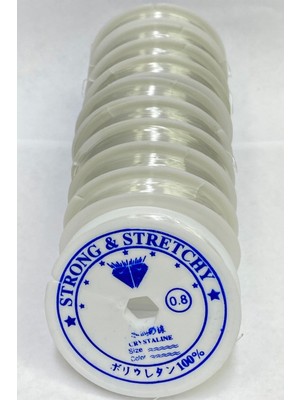 Hayalperest Boncuk Esnek Lastikli Misina 0.8 mm 10 Adet
