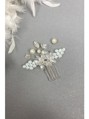 Hayalperest Boncuk Bade Taraklı Toka Gelin Saç Aksesuarı