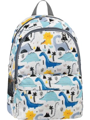 075 22002 Figür Desenli Ilkokul Çanta Beslenme Ve Kalemlikli Set