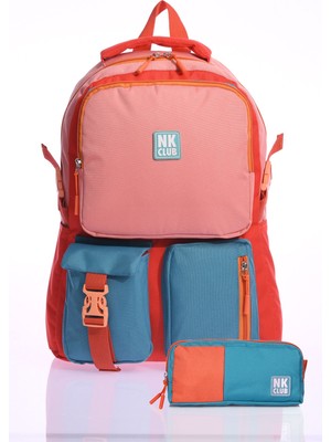 Hkn 9013 Kalemlikli Ilkokul Sırt Çantası Okul Çantası Çok Bölmeli Ortopedik Sırt Yavru Ağzı