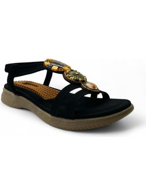 Tuğba Ortopedi 7073 Kadın Anatomik Masajlı Taban Taşlı Sandalet