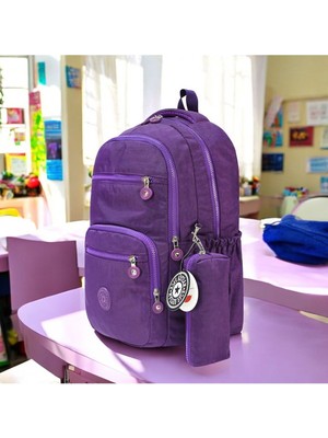 Çok Gözlü Su Geçirmez Suluklu Ortopedik Sırt Seyehat Spor Günlük Okul Çantası