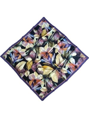 Armine Tivil İpek Eşarp 9205 - 02 Mor Karışık Desen