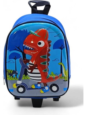 Anaokulu Çekçekli Sırt Çantası 3d Kabartmalı Kreş Erkek Çocuk Çantası