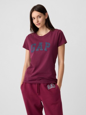 Gap Kadın Bordo Gap Logo T-Shirt