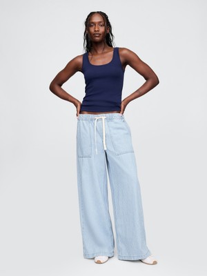 Kadın Çok Renkli Mid Rise Easy Baggy Jean Pantolon