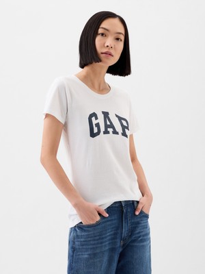 Gap Kadın Kırık Beyaz Gap Logo T-Shirt