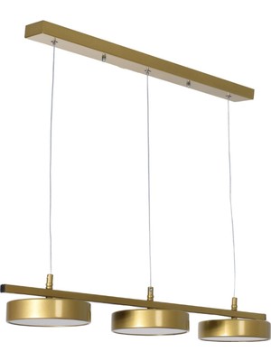 Mayda Modern Salon Yatak Odası Yemek Masası Mutfak Beyaz Işık Ledli Eskitme Renk 3 Lü LED Avize