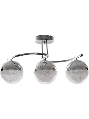 Fuji Modern Dekoratif Krom Renk Salon - Mutfak - Yatak Odası 3 Lü LED Avize