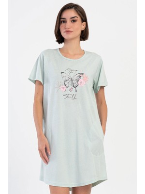 Pamuklu Kadın Büyük Beden Kısa Kol Gecelik
, 405350