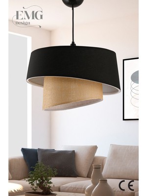 Manolya Modern Kumaş Başlıklı 2 Katlı Yatak Odası Çocuk Odası Salon Mutfak Hol Avize