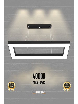 Mesıta ( Siyah Kasa, Doğal Beyaz Işık ) Modern LED Avize, Salon, Mutfak, Oturma Yatak Odası, Sarkıt