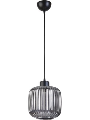 Mark Modern Tasarım Salon Mutfak Yatak Odası Cafe Füme Camlı Tekli Avize