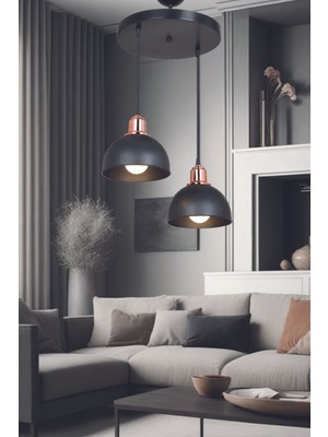 Siyah Sarkıt Avize Yatak Odası Salon Mutfak Koridor Lamba