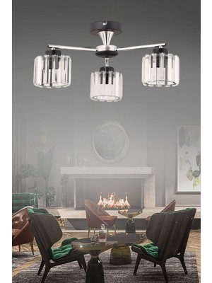 Cemre 3 Lü (Kristal Taşlı) Salon Yatak Odası Mutfak Genç Odası Avize