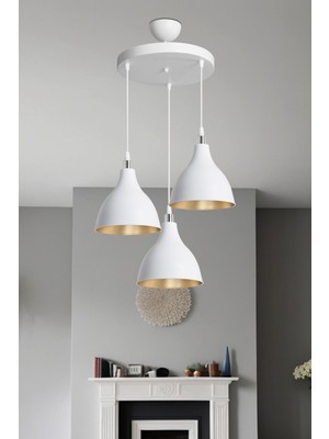 Beyaz Sarkıt Avize Salon Mutfak Koridor Yatak Odası Lamba