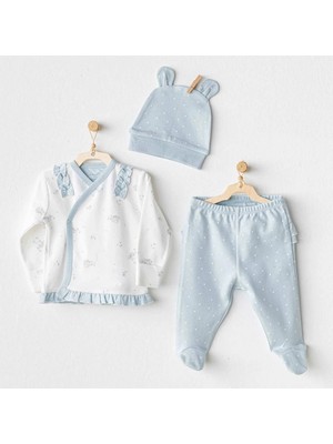 Andywawa AC25646 Cuddly Bunny Bear 3'lü Zıbın Set Blue