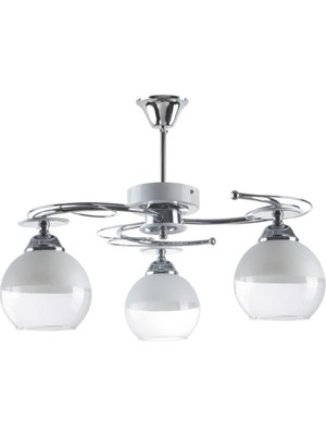 Karel 3 Lü Salon - Mutfak - Yatak Odası Modern Krom Camlı Avize