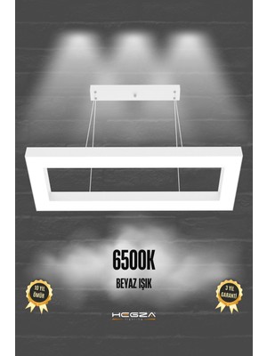 Mesıta ( Beyaz Kasa, Beyaz Işık ) Ledli Modern LED Avize, Salon, Mutfak, Oturma Yatak Odası, Sarkıt