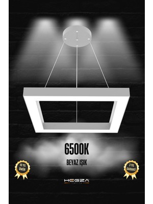 Quattro ( Gri Kasa, Beyaz Işık ) Ledli Modern LED Avize, Salon, Mutfak, Oturma Yatak Odası, Sarkıt