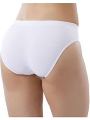 Beyaz Kadın Dikişsiz Külot Korse - 730