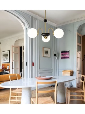 3 Camlı Ampul Avize Tavan Asılı Aydınlatma Ev, Oturma Odası, Yatak Odası, Mutfak  Avize