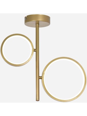 Medcezir Modern Tasarım Beyaz LED Salon Mutfak Cafe Yatak Odası Eskitme 2 Li LED Avize