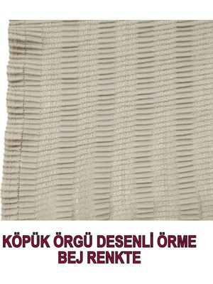 Ince Jarse Benzeri Örme Bej Renkte En: 160 cm