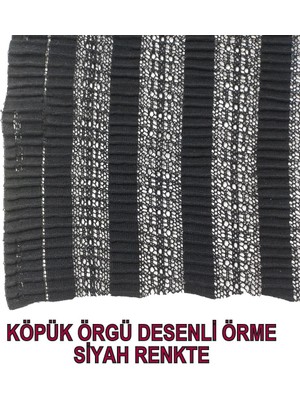 Ince Jarse Benzeri Örme Siyah Renkte En: 170 cm