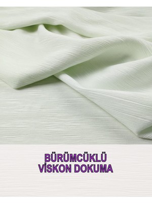 Bürümcüklü Viskonlu Dokuma Mint Yeşili Renkteen: 150 cm