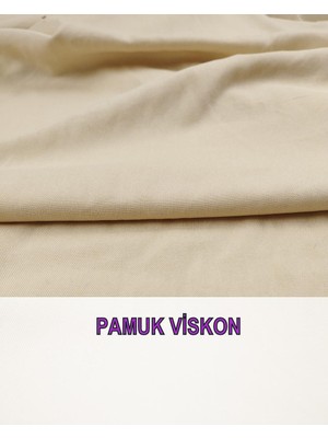 Pamuk Viskon Krem Renkte (En 140 cm x Boy 260 Cm)