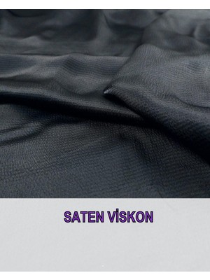 Siyah Renkte Saten Viskon En: 150