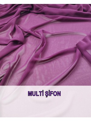 Koyu Pembe Bordo Arası Renkte Multi Şifon En: 150
