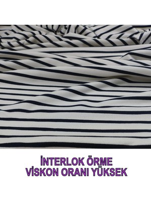Interlok Örme Ekru Siyah Renklerde (En 150 cm x Boy 235 Cm)