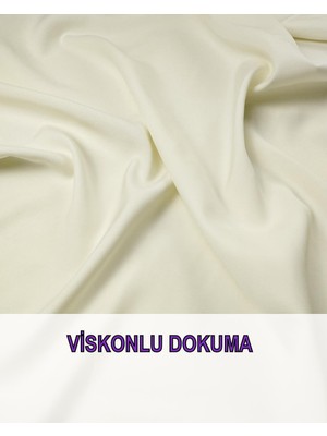 Krem Ekru Arası Viskonlu Dokuma (En 155 cm x Boy 175 Cm)