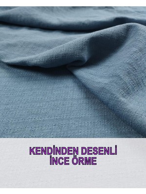 Ince Örme Gri Mavi Renkte (En 120 cm x Boy 225 Cm)