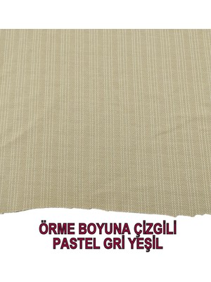 Ince Örme Pastel Gri Yeşil Renkteen: 160 cm