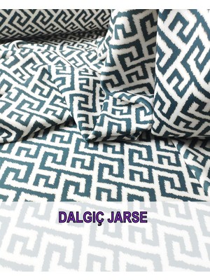 Ekru Üzeri Yeşil Dalgıç Jarse En: 150