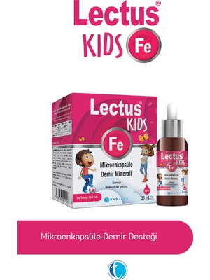 Lectus Kids Demir Mikroenkapsüle Demir Minerali 30 ml Damla