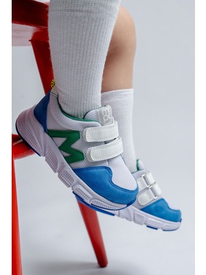 mnpc Erkek Çocuk Mavi-Beyaz Spor Ayakkabı