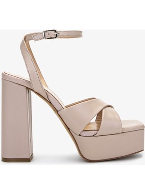 Valmenti Kadın  Deri Gri Topuklu Ayakkabı 1132 1002 Bn Ayk Y25 Antrasıt