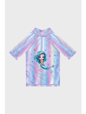 Slipstop Seastar Desenli Kolay Kuruyan Uv Korumalı T Shirt Kız Çocuk T Shirt ST2515000005