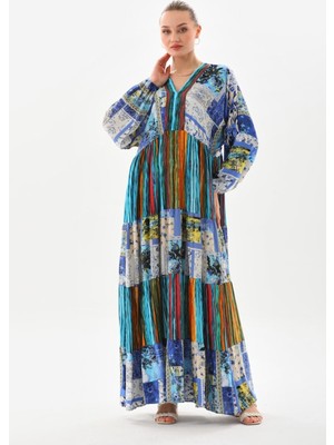 Tam Boy Patchwork Elbise