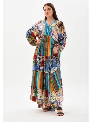 Tam Boy Patchwork Elbise