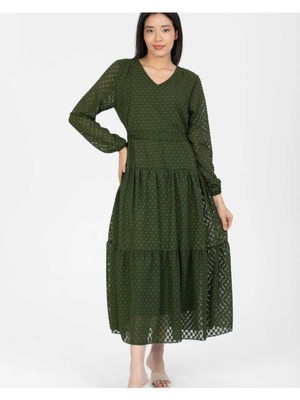 Puantiyeli Ş,fon Elbise