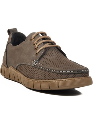 995-1 M Gri Nubuk  Deri Erkek Günlük Ayakkabı