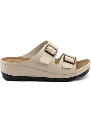 Roy Jones Anatomik Kadın Terlik, Ayarlanabilir Tokalı ve Düz Taban, Kız Çocuklar İçin Rahat Kullanım