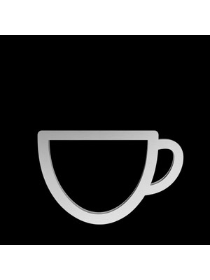 TabiTela 925 Ayar gümüş kolye kahve fincanı   SM4454