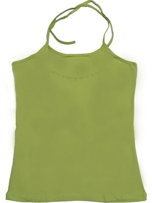 Boyundan Bağlamalı Taş Işlemeli Atlet