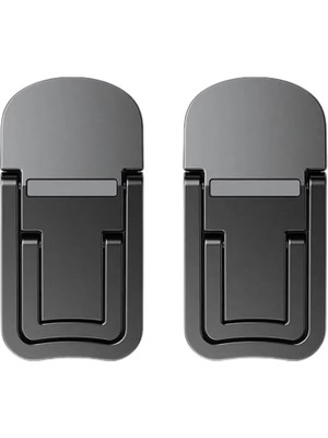 Polham Metal 2 Adet 7mm 3m Yapışkanlı Katlanabilir Ultra Mini Laptop Standı,2 Açılı Laptop Yükseltici